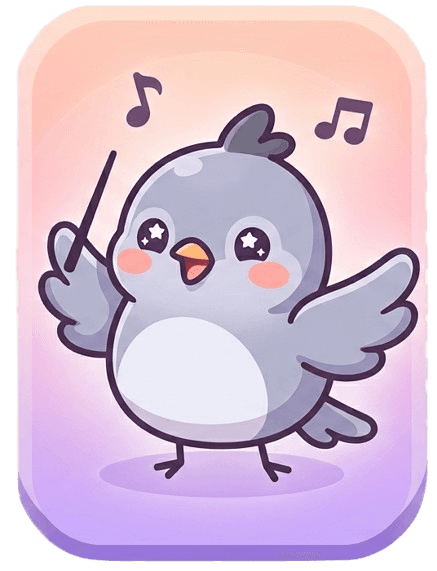Refrain mascot conducting in Jam Rooms